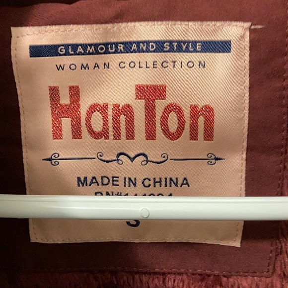 HanTon coat. Size S.  Wine. - Picture 2 of 8
